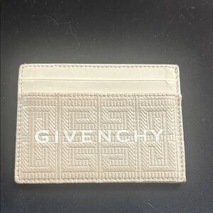 Givenchy Beige and Cream Card Holder